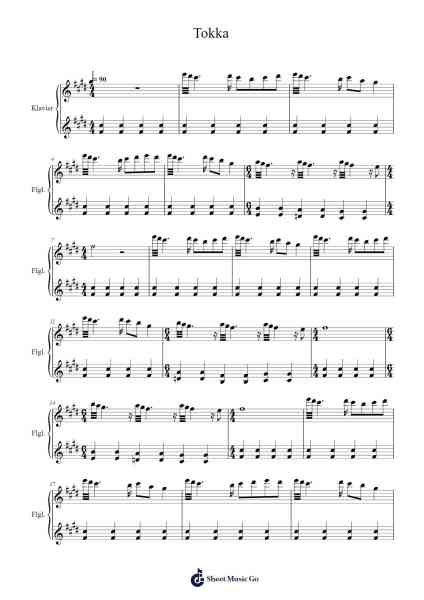 Tokka Sheet Music by Agnes Obel-Arr.Shamens Xedric