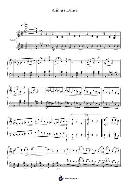 Anitra's Dance Sheet Music by Edvard Grieg-Arr.Carlphrey