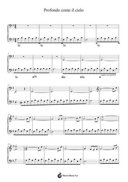 Profondo come il cielo (Deep as the Sky) Sheet Music by Krisbach Evertra-Arr.Peathew Odeshua