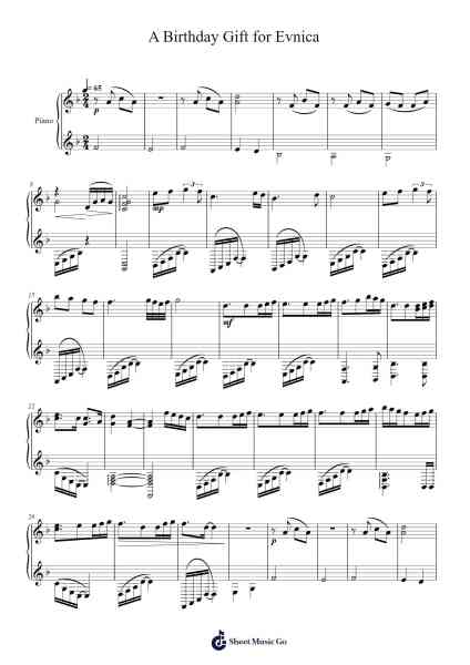 A Birthday Gift for Evnica Sheet Music by Elizabeth Myra-Arr.Peale