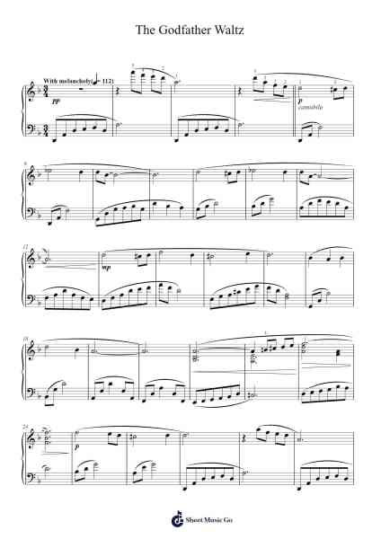 The Godfather Waltz Sheet Music by Nino Rota-Arr.Lopeare