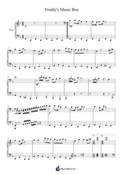 Freddy's Music Box Sheet Music by undefined-Arr.Boralph Giltin