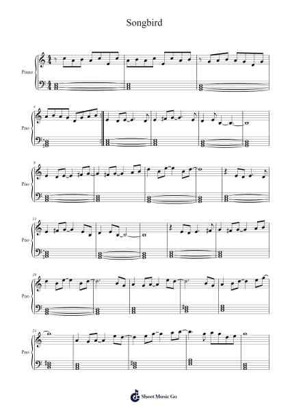 Songbird Sheet Music by Kenny G-Arr.Fredcamp Viomia