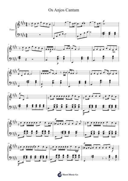Os Anjos Cantam Sheet Music by djohnny1-Arr.Brownegill Orbel