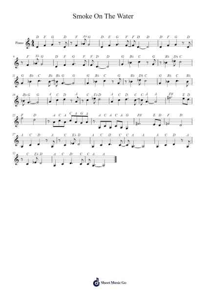 Smoke On The Water Sheet Music by Deep Purple-Arr.Thodorelass