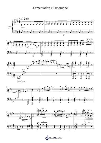 Lamentation et Triomphe Sheet Music by HOYO-MiX-Arr.Pomeo Walshbee