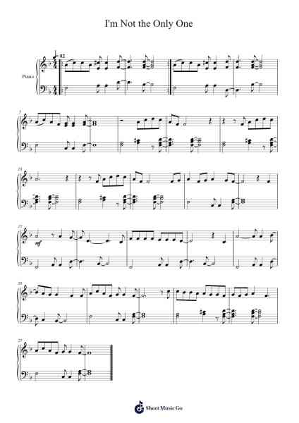 I'm Not the Only One Sheet Music by Sam Smith-Arr.Halrald