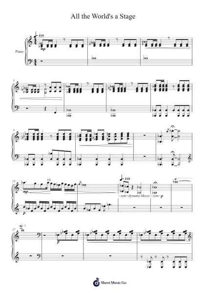 All the World's a Stage Sheet Music by HOYO-MiX-Arr.Whitnas