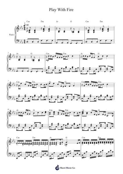 Play With Fire Sheet Music by Nico Santos-Arr.Thodorelass