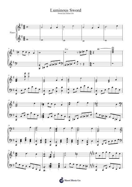 Luminous Sword Sheet Music by Yuki Kajiura-Arr.Penstowe Beardwells
