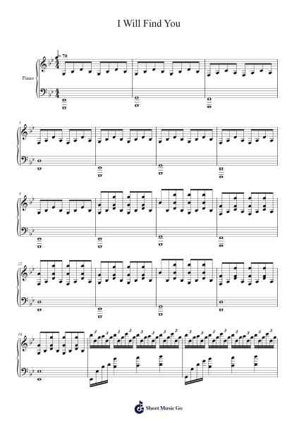 I Will Find You Sheet Music by Audiomachine-Arr.Jesvin
