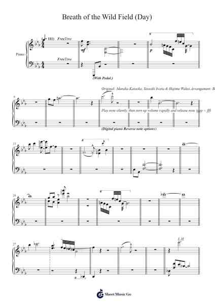 Breath of the Wild Field (Day) Sheet Music by Manaka Kataoka-Arr.Greenlaw