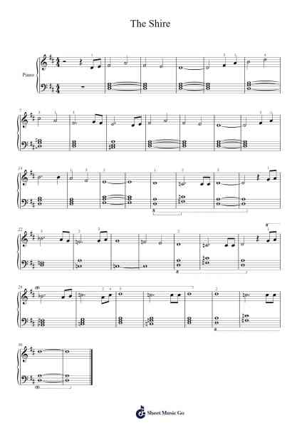 The Shire Sheet Music by Sudes Brywey-Arr.Hugland Lrin