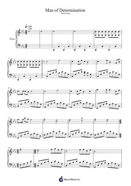 Man of Determination Sheet Music by undefined-Arr.Oisenrob Clyger