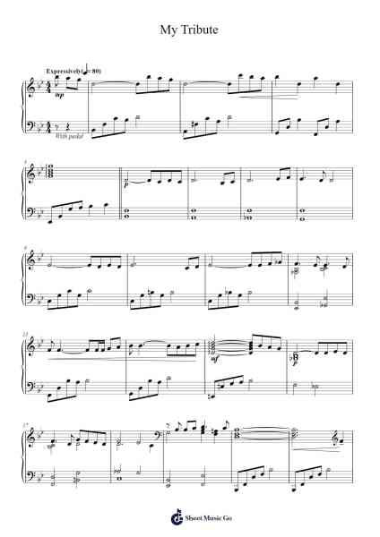 My Tribute Sheet Music by Andraé Crouch-Arr.Steinter Rooridge