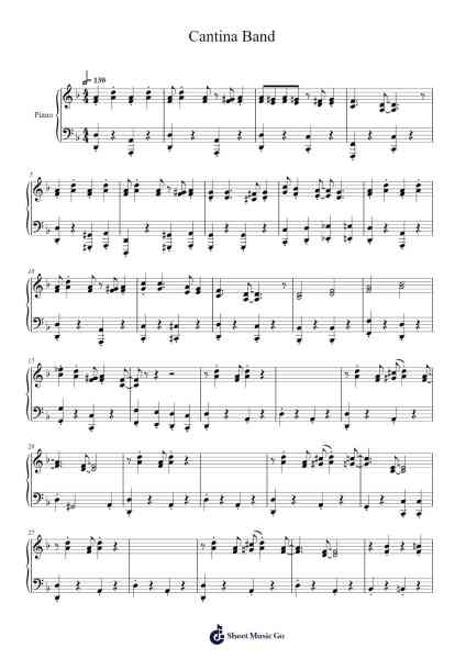 Cantina Band Sheet Music by John Williams-Arr.Carlchols