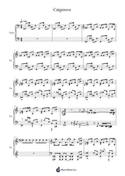 Catgroove Sheet Music by Parov Stelar-Arr.Glalain Borhys