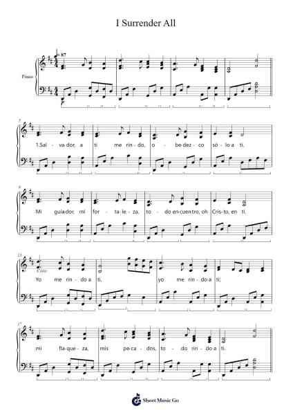 I Surrender All Notenblatt von Winfield S. Weeden-Arr.Trelyn
