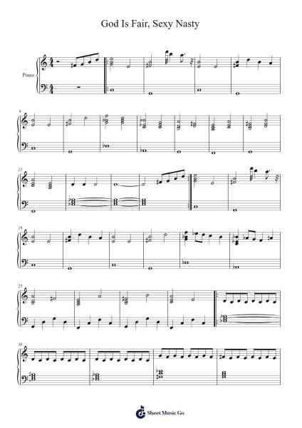 God Is Fair, Sexy Nasty Sheet Music by Mac Miller-Arr.Georfoe