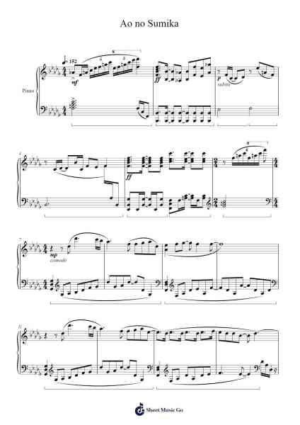 Ao no Sumika Sheet Music by Tatsuya Kitani-Arr.Sanprice