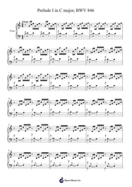 Prelude in C Major, BWV 846 from The Well-Tempered Clavier, Book I Sheet Music by Thelon Vagust-Arr.Phisan Lionelphy