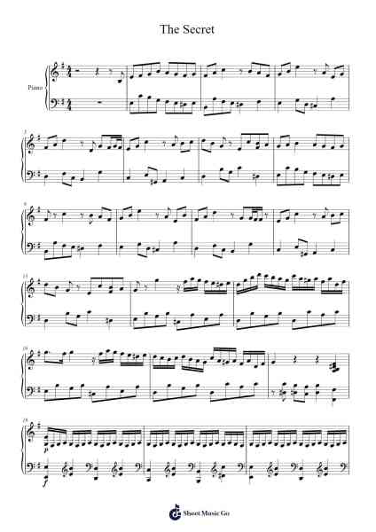 The Secret Sheet Music by Jay Chou-Arr.Sharpkin