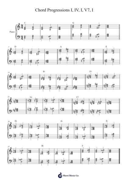 Chord Progressions I, IV, I, V7, I Sheet Music by Joni Jackson-Arr.Browneclaude Petmond