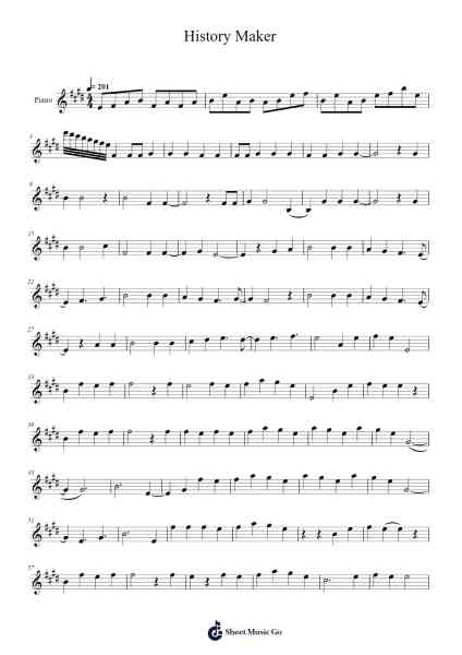 History Maker Sheet Music by Dean Fujioka-Arr.Jobnold