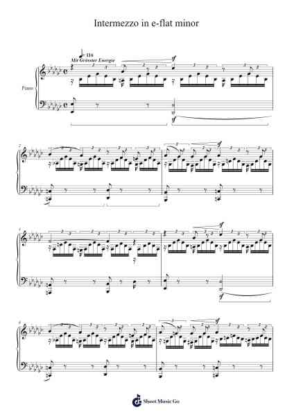 Intermezzo in E-flat Minor Sheet Music by Robert Schumann-Arr.Croftslop
