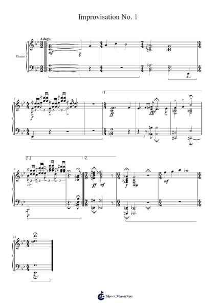 Improvisation No. 1 Sheet Music by Yağız Arslan-Arr.Huxver Birdnee