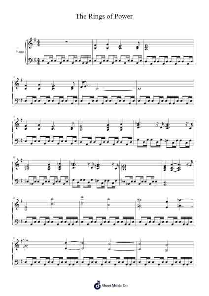 The Rings of Power Sheet Music by Bear McCreary-Arr.Lamrick