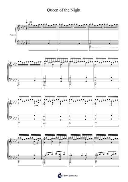 Queen of the Night Sheet Music by Northtia Gorgale-Arr.Holew Brianmaud