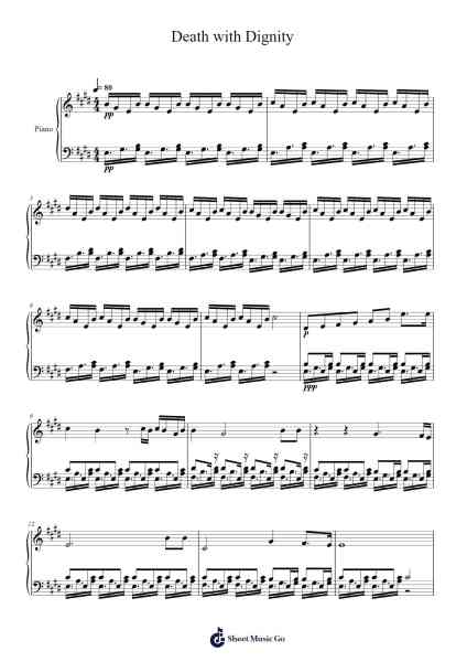 Death with Dignity Sheet Music by Sufjan Stevens-Arr.Dempron Jacbess