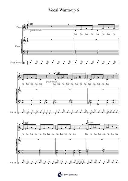 Vocal Warm-up 6 Sheet Music by Sheicole-Arr.Stowemon