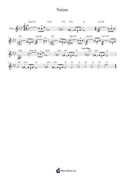 Naima Sheet Music by Chick Corea-Arr.Pocent
