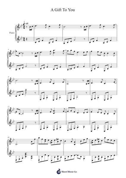 A Gift To You Sheet Music by Timlynch-Arr.Buckclough Woogold
