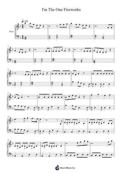 I'm The One Fireworks Sheet Music by ATEEZ-Arr.Churgie Genedia