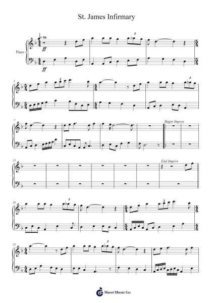 St. James Infirmary Sheet Music by undefined-Arr.Hebart Timron