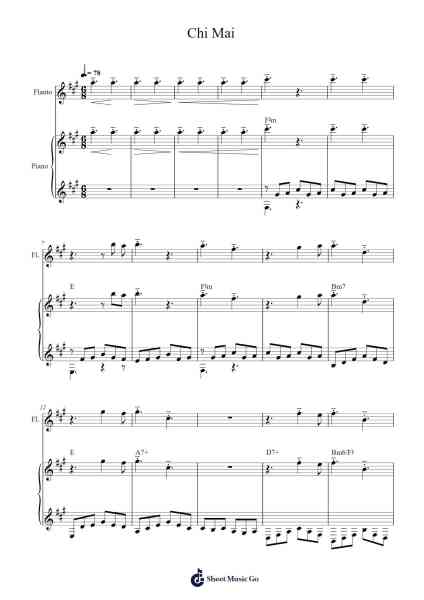 Chi Mai Sheet Music by Ennio Morricone-Arr.Roxantab Mushaw