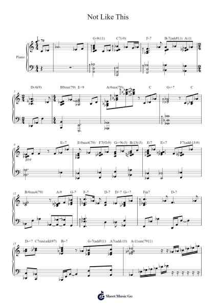 Not Like This Sheet Music by Jeremy Lubbock-Arr.Hula