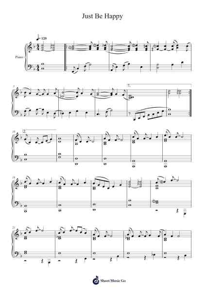 Just Be Happy Sheet Music by Alac Floleigh-Arr.Hartepeare