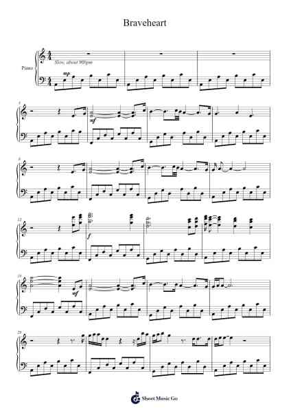 Braveheart Sheet Music by James Horner-Arr.Darlou Steinlot