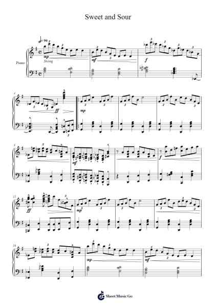 Sweet and Sour Sheet Music by Clytate-Arr.Binggram Ararence