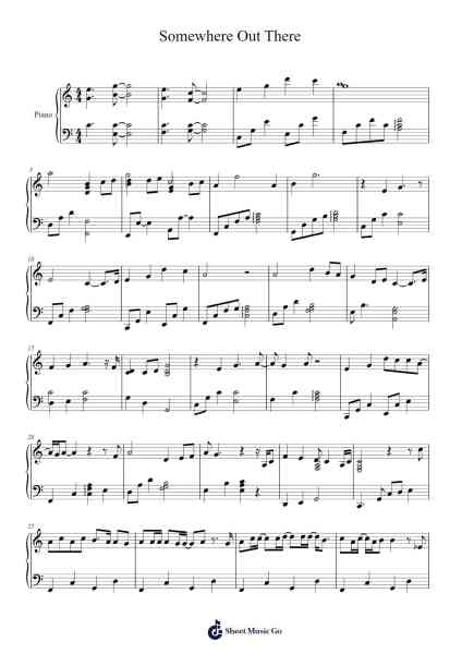 Somewhere Out There Sheet Music by Hodna-Arr.Bercob