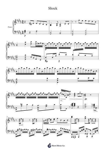 Shock Sheet Music by Yuko Ando-Arr.Bamia