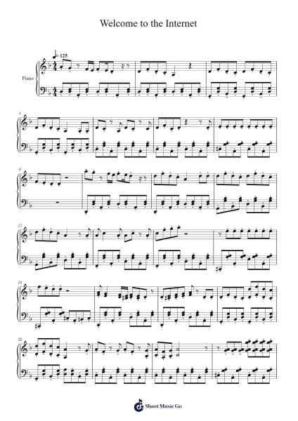 Welcome to the Internet Sheet Music by Bo Burnham-Arr.Vindiah Jeanvis
