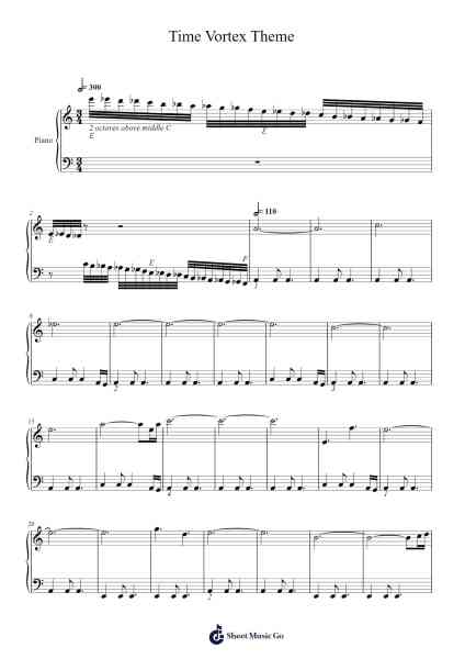 Time Vortex Theme Sheet Music by Murray Gold-Arr.Boyletio Wanleigh