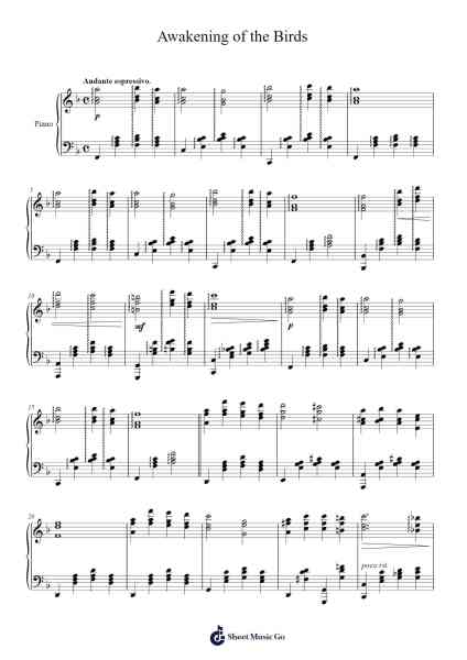 Awakening of the Birds Sheet Music by Henry S. Sawyer-Arr.Benga