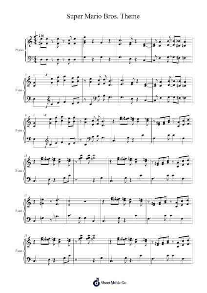 Super Mario Bros. Theme Notenblatt von Koji Kondo-Arr.Wano'neil Orn