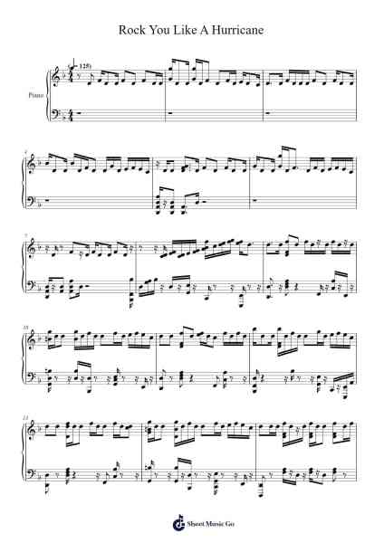Rock You Like A Hurricane Sheet Music by Scorpions-Arr.Wildbias